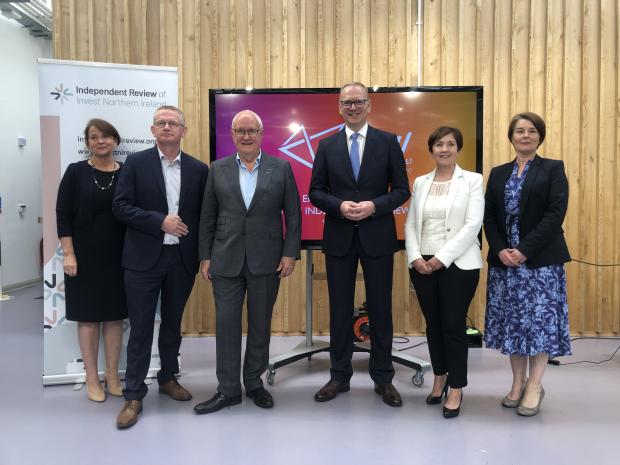 Panel meet with Adrian McCreesh, Chief Executive, Mid Ulster District Council; Roger Wilson, Chief Executive, Armagh City, Banbridge & Craigavon Borough Council and Kim McLaughlin, Director of Regeneration & Planning, Fermanagh & Omagh District Council